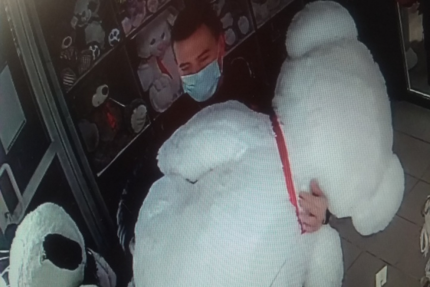 Дерзкий похититель плюшевого медведя в Волгограде попал под прицел камер видеонаблюдения