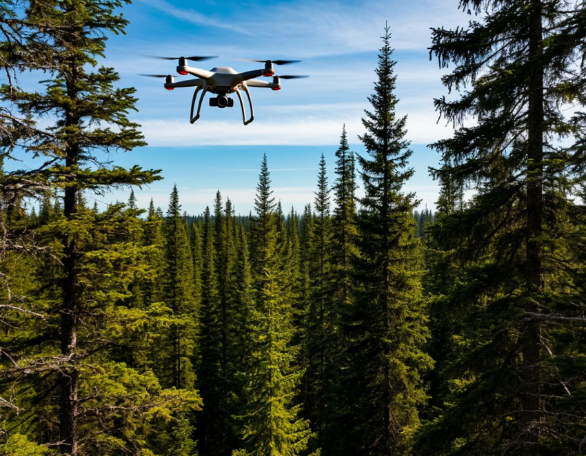 Дроны защищают сосны от новогодней вырубки под Волгоградом