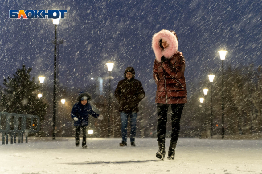 Снежный шторм в Волгоград принес черноморский циклон