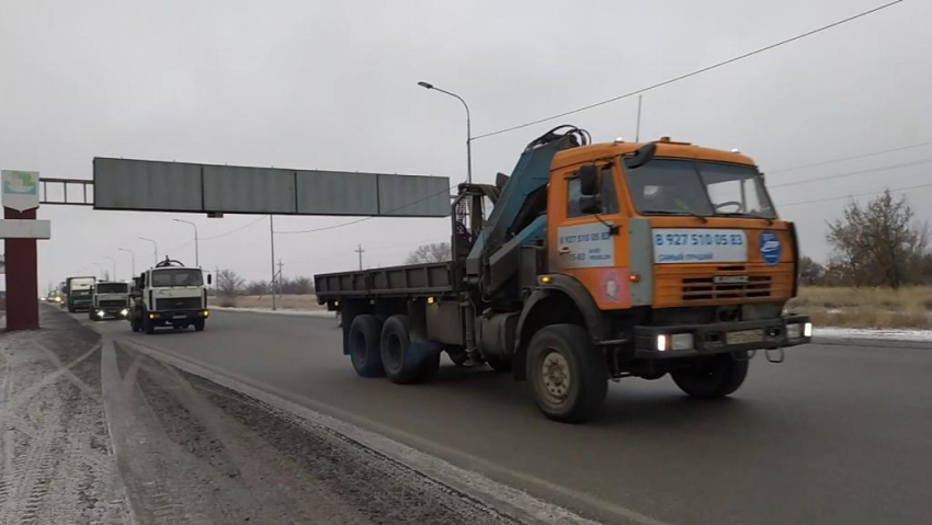 В Волгограде протестующие дальнобойщики заблокировали проезд