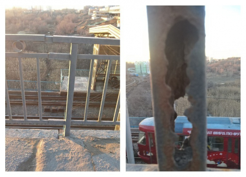 Сквозь ограждение Астраханского моста легко может выпасть ребенок – волгоградцы