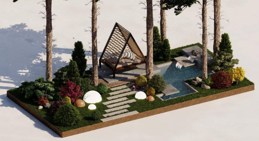 Стабилизированный мох, настоящий водопад и живые цветы для твоего дома