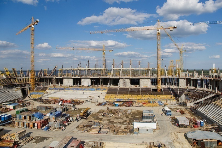 Строительство основного здания стадиона «Волгоград Арена» завершено