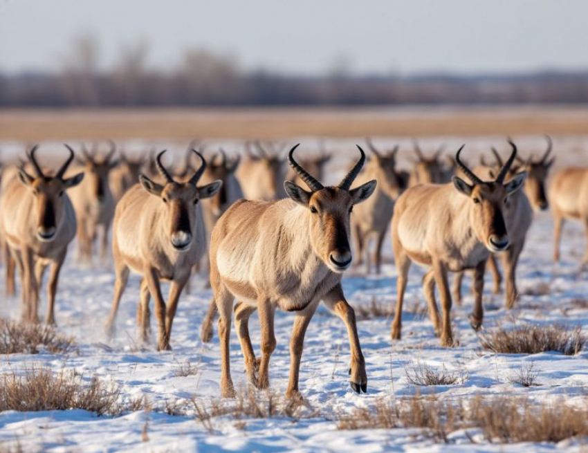 Волгоградская область подверглась нашествию краснокнижных сайгаков