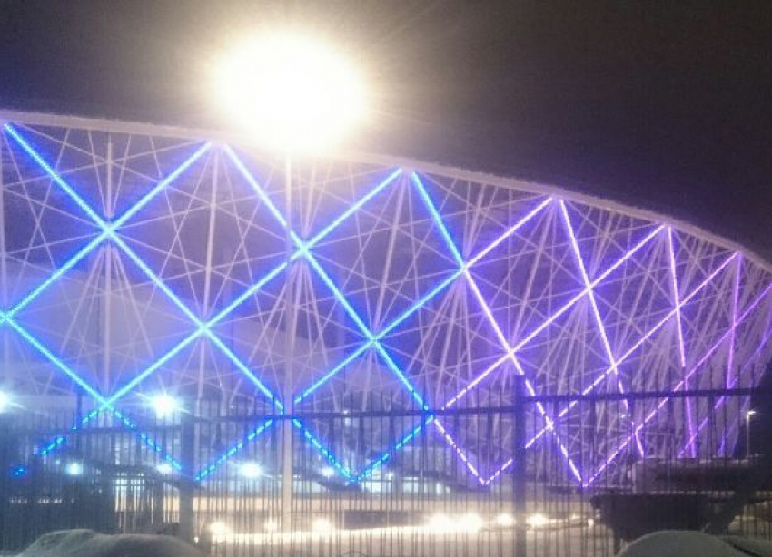 Завершена установка подсветки стадиона «Волгоград Арена»