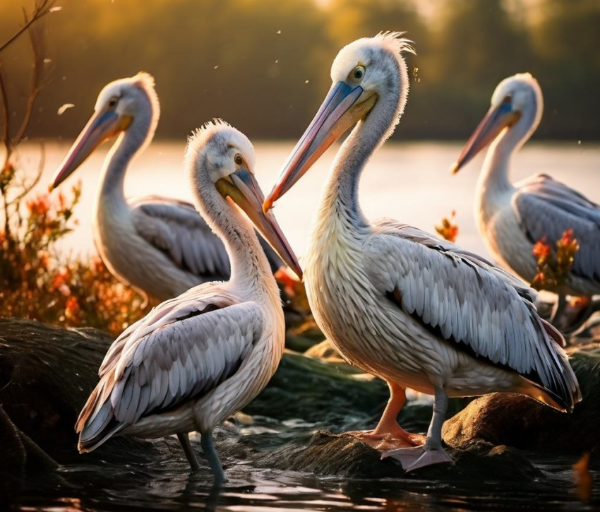 Редкие пеликаны прилетели в Волгоградскую область 