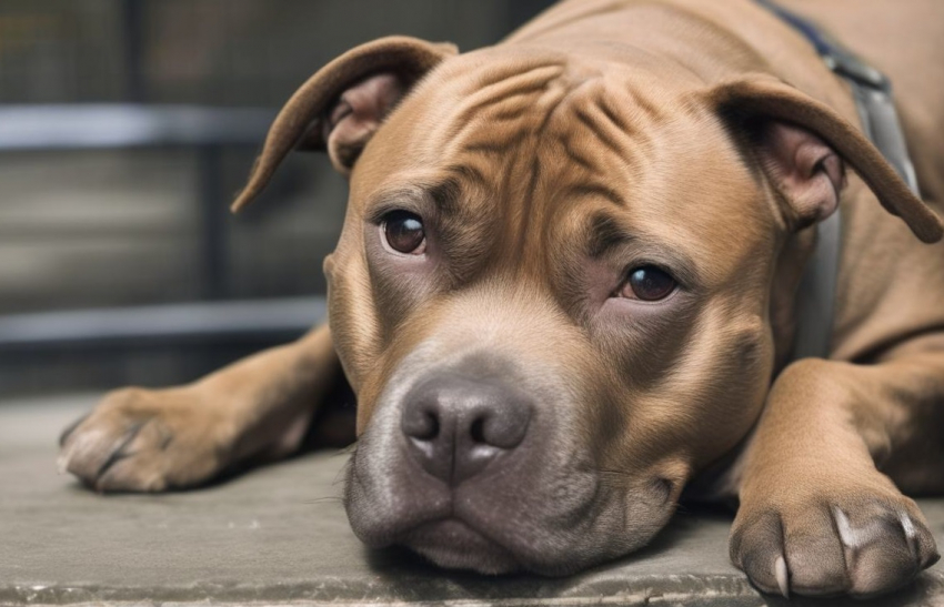 Волгоградец жестоко отпинал стаффа в живот на глазах ребёнка