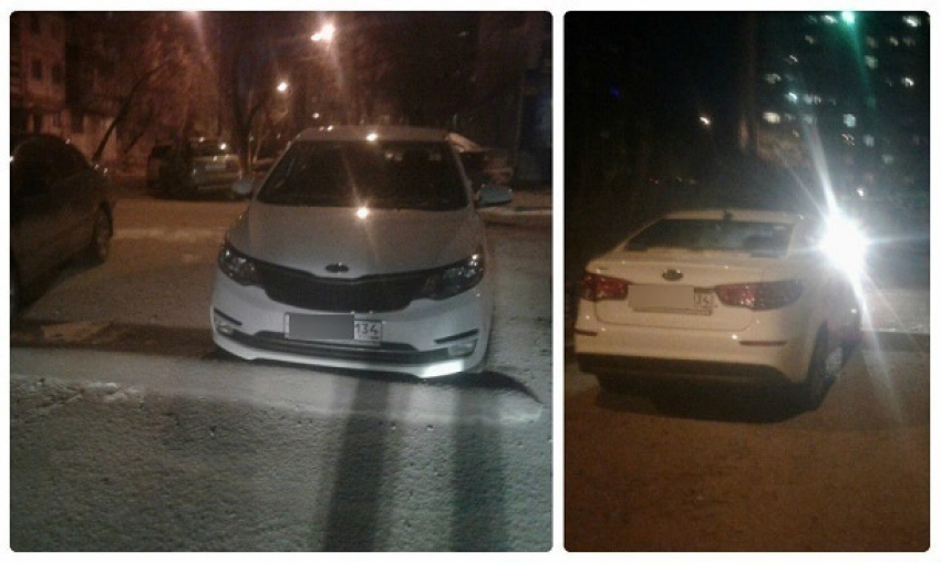 Наглый водитель иномарки заблокировал выезд со двора на западе Волгограда