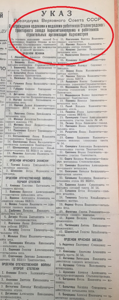 Ордена и медали